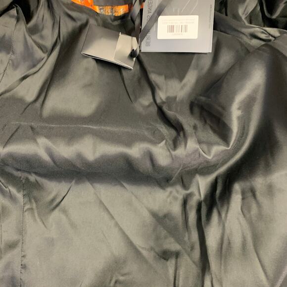 36 Orange Black White Abstract Print Cotton Slim Fit Sport Coat - Picture 9 of 10